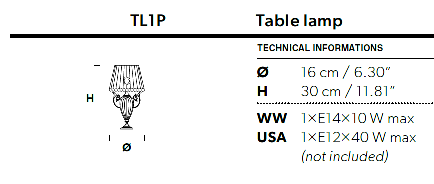 Gold And Clear Glass Table Lamp With Decorative Shade - in two sizes