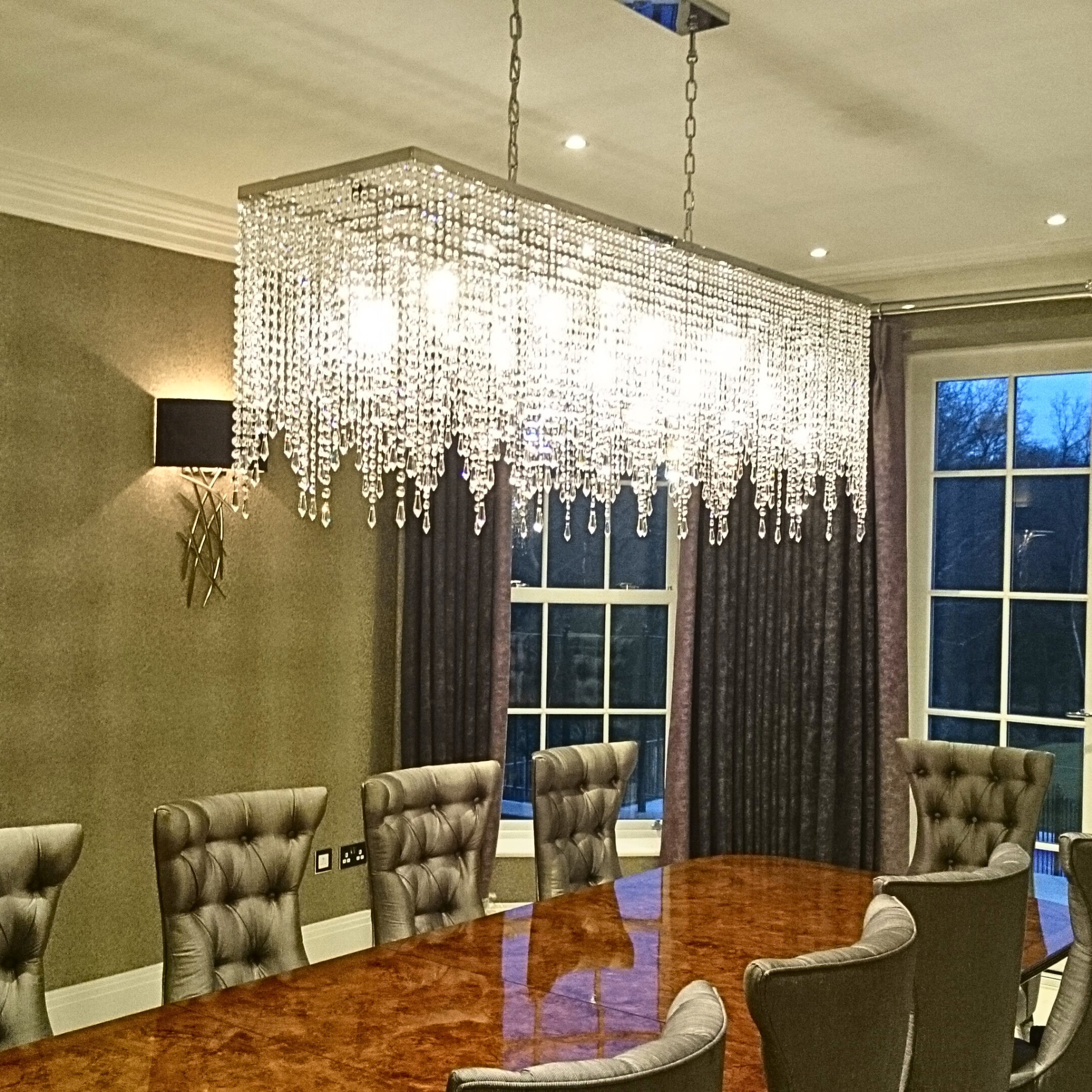 Bespoke Crystal Dining Room Chandelier l Egyptian Crystal 160cm | Over ...