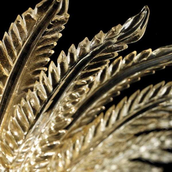 Clear with Gold or Silver Murano Glass Suspended Ceiling Light