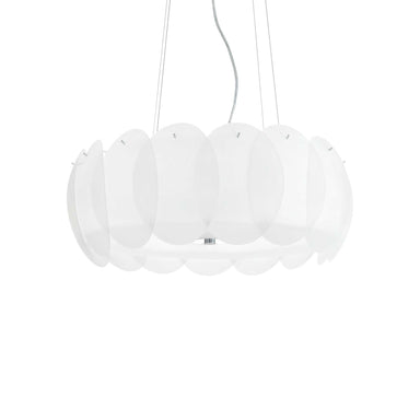 Modern White Glass Sheet Ceiling Pendant