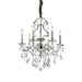 6 Light Silver and Ideal Lux Crystal Chandelier