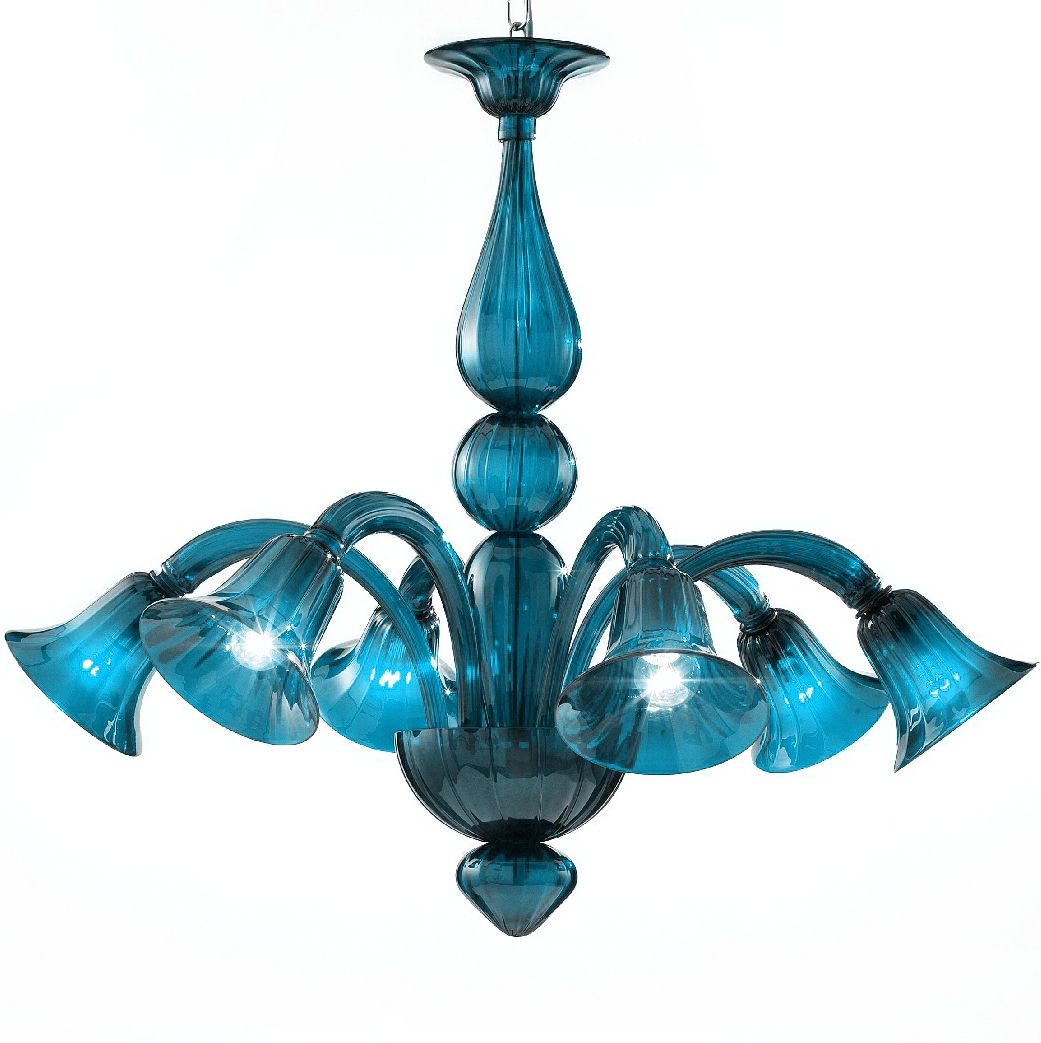 Venetian 6 light Murano Chandelier