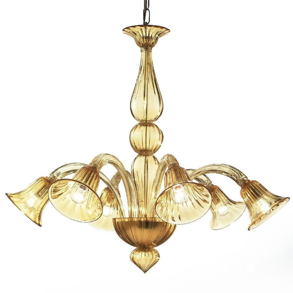 Venetian 6 light Murano Chandelier