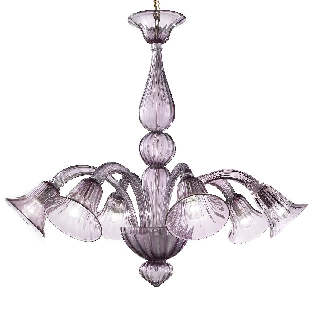 Venetian 6 light Murano Chandelier