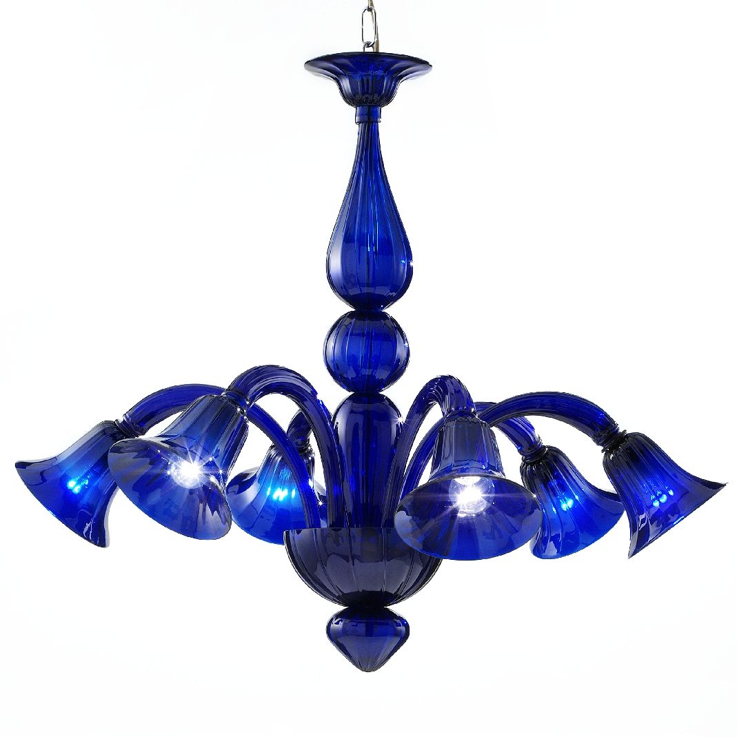 Venetian 6 light Murano Chandelier