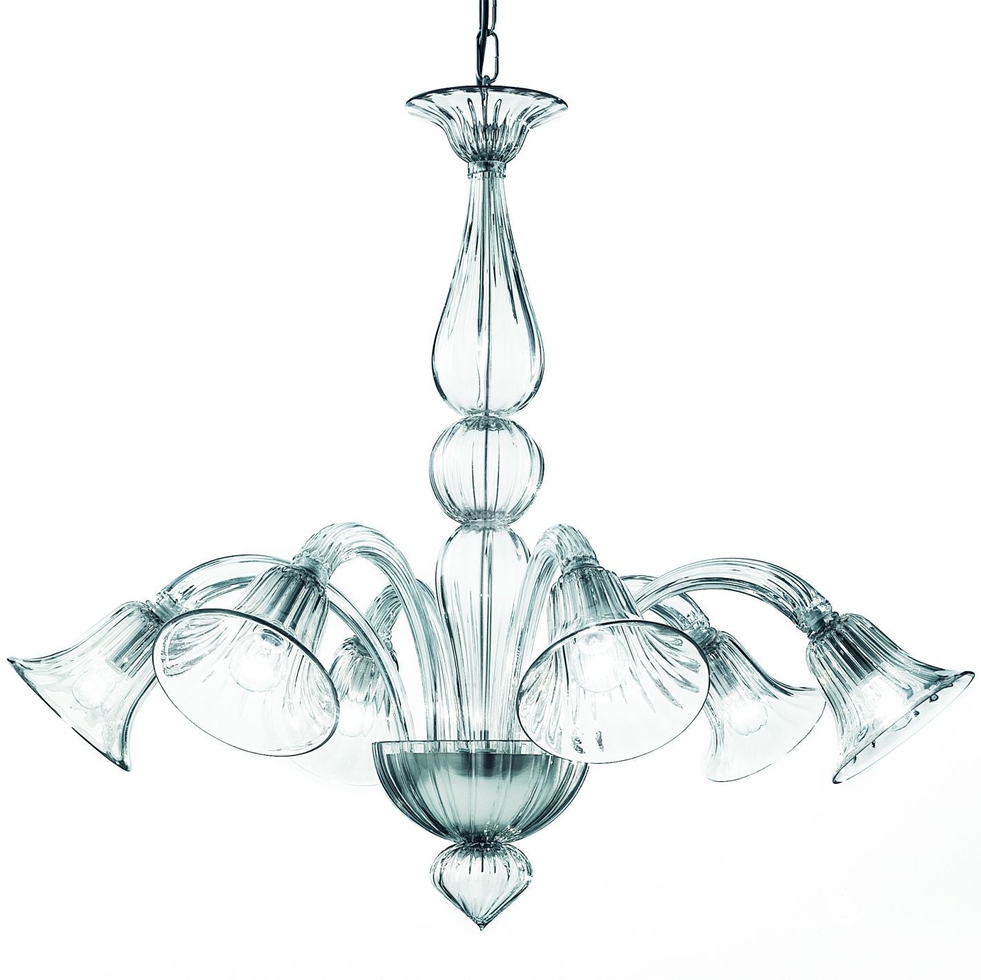 Venetian 6 light Murano Chandelier