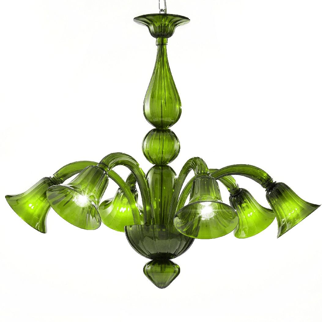 Venetian 6 light Murano Chandelier