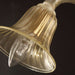 2 Lights Murano Glass Wall Sconce with Golden Leaf Finish