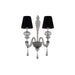 2 Lights Wall Lamp with Black Lampshades