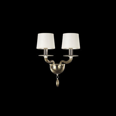 Wall Sconce with 2 Lights in Artistic Glass