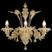 3 Lights Rezzonico Wall Sconce Lamp with Gold Details