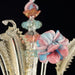 3 Lights Murano Rezzonico Sconce Wall Lamp with Vitreous Paste Flowers