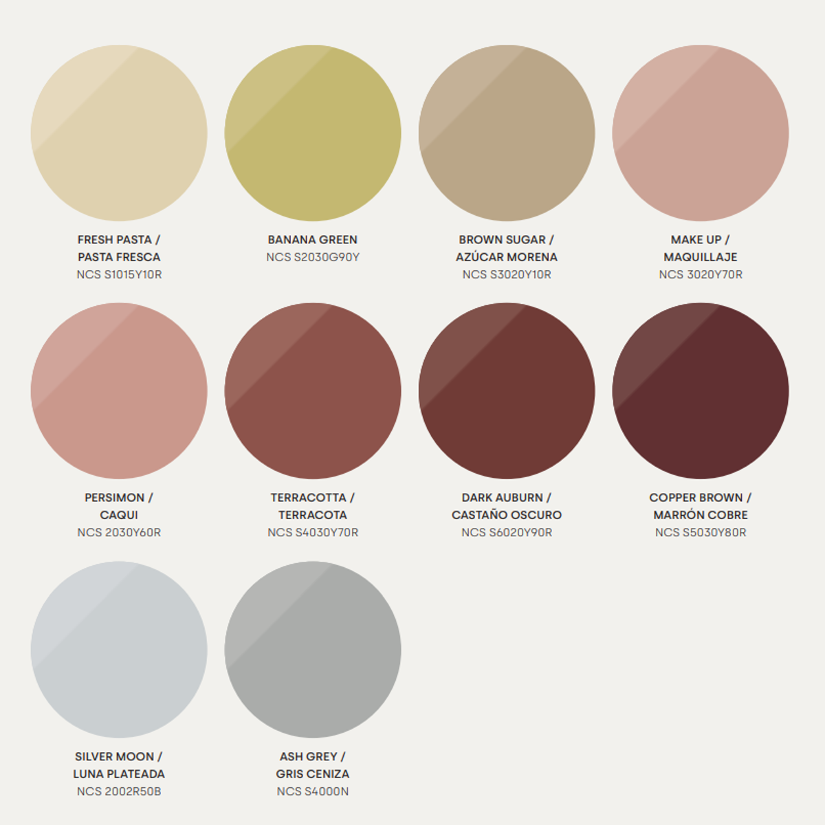 Aromas glass colour palette