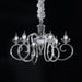 Transparent baroque murano glass chandelier