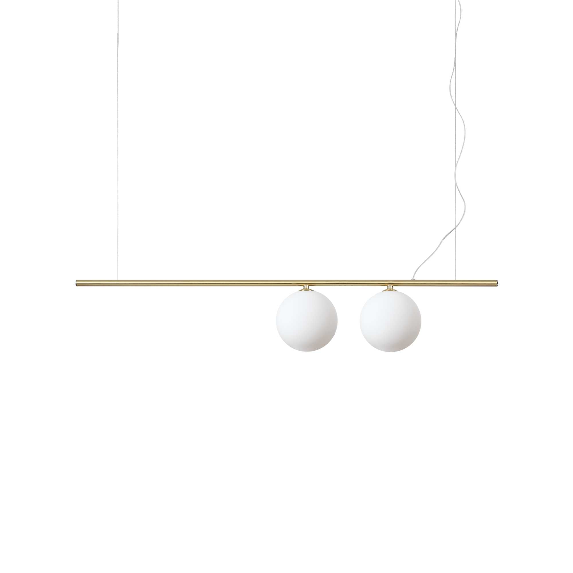 brass modern metal Ideal Lux 2 light pendant