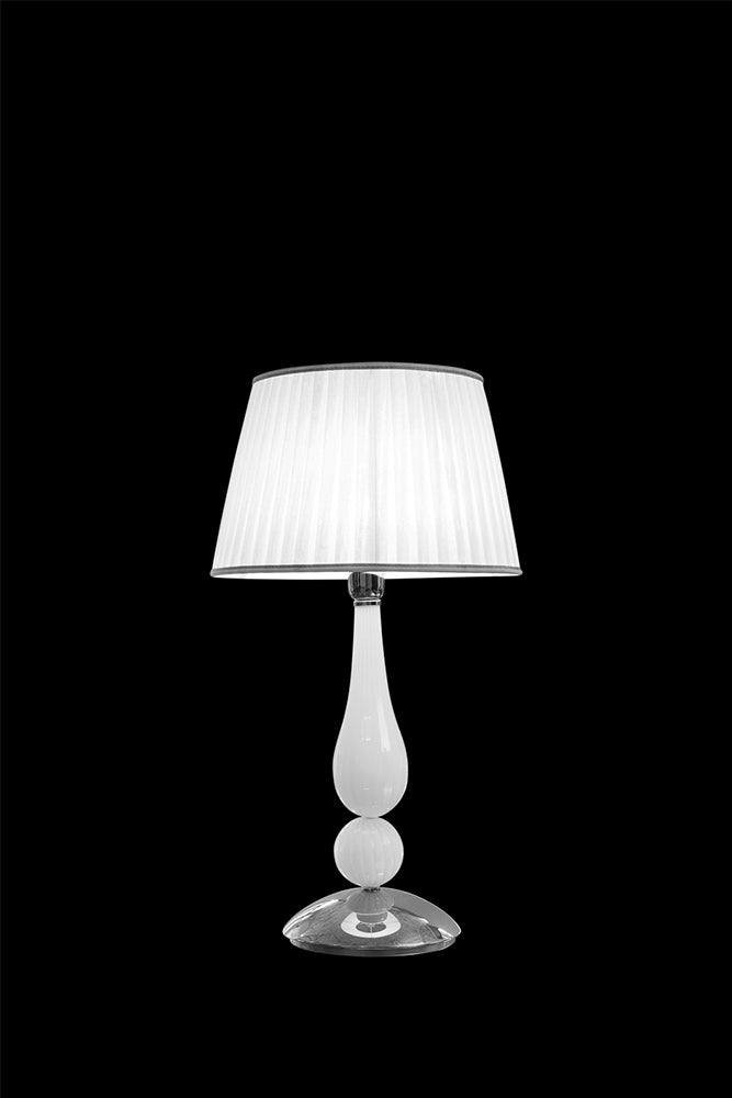 Hand-Blown Elegant Fine Italian Small Table Lamp With Murano Glass