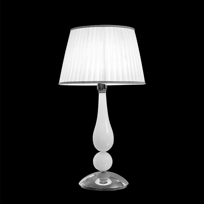 Hand-Blown Elegant Fine Italian Large Table Lamp With Murano Glass