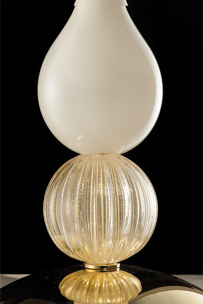 Hand-Blown Elegant Fine Italian Large Table Lamp With Murano Glass