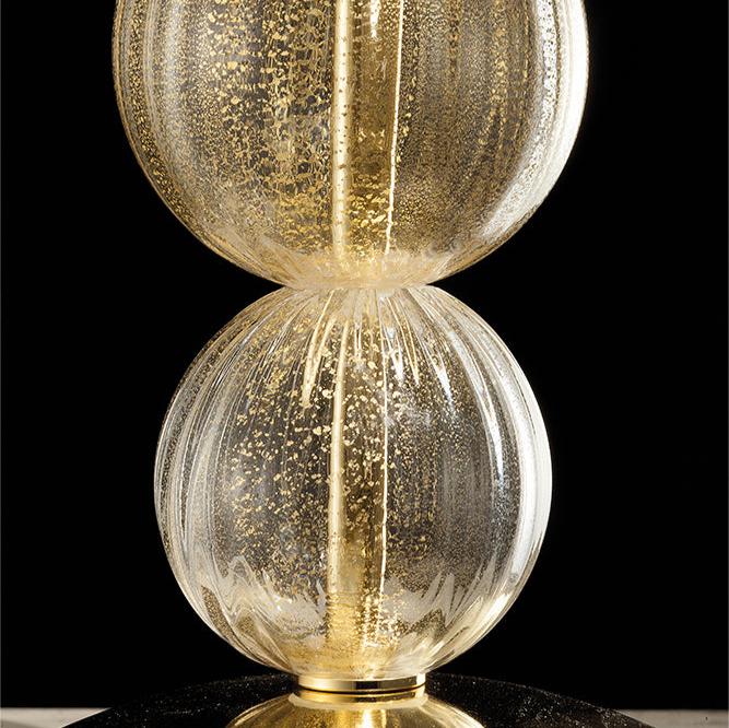 Hand-Blown Elegant Fine Italian Small Table Lamp With Murano Glass