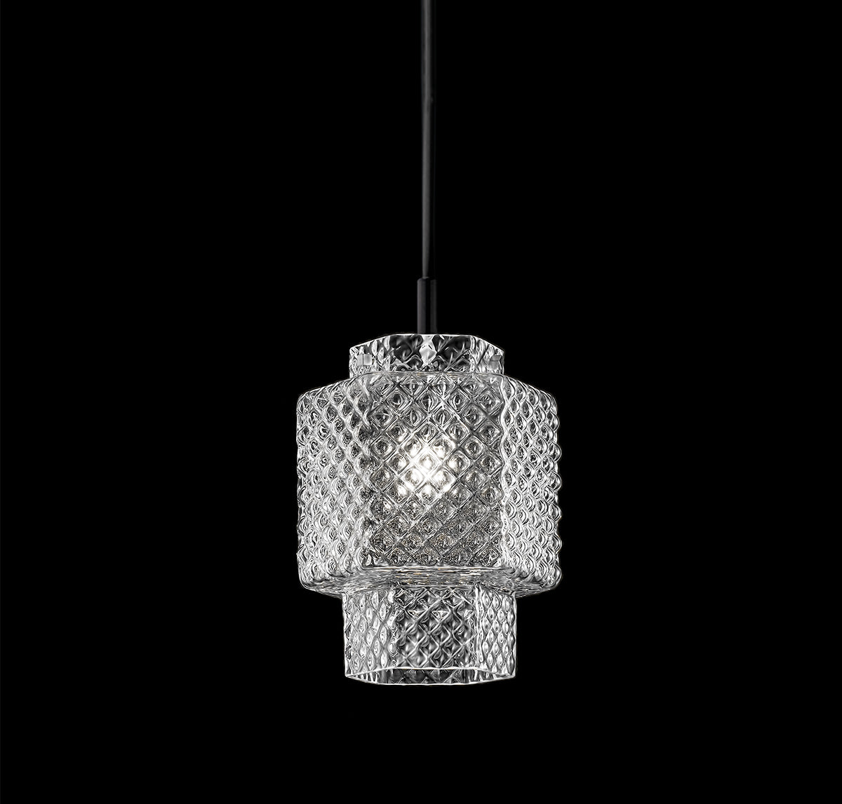 Handmade Precious Small Ceiling Single Pendant Lamp With Murano Glass