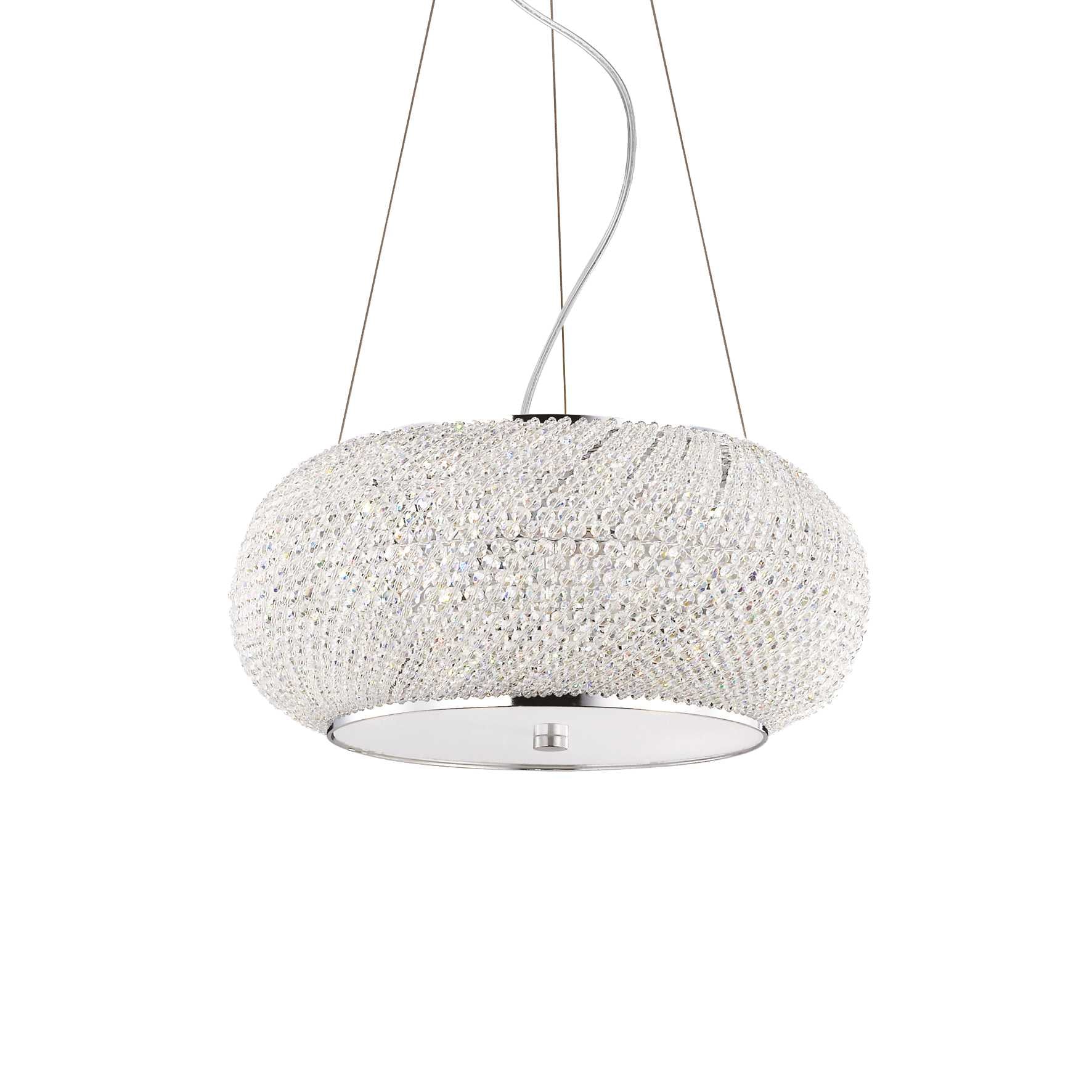 Modern 40cm Ideal Lux Crystal Ceiling Pendant