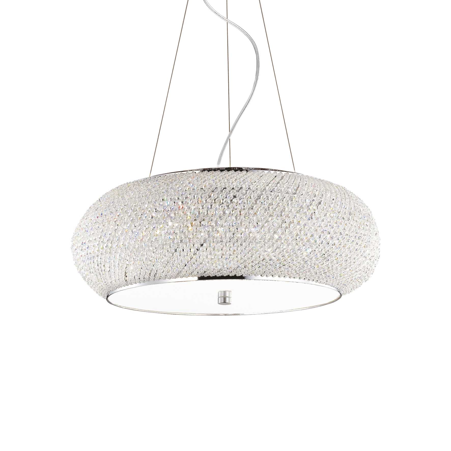 Modern Chrome Crystal Ceiling Pendant