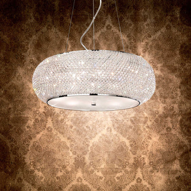 Chrome 65cm Crystal Ceiling Pendant