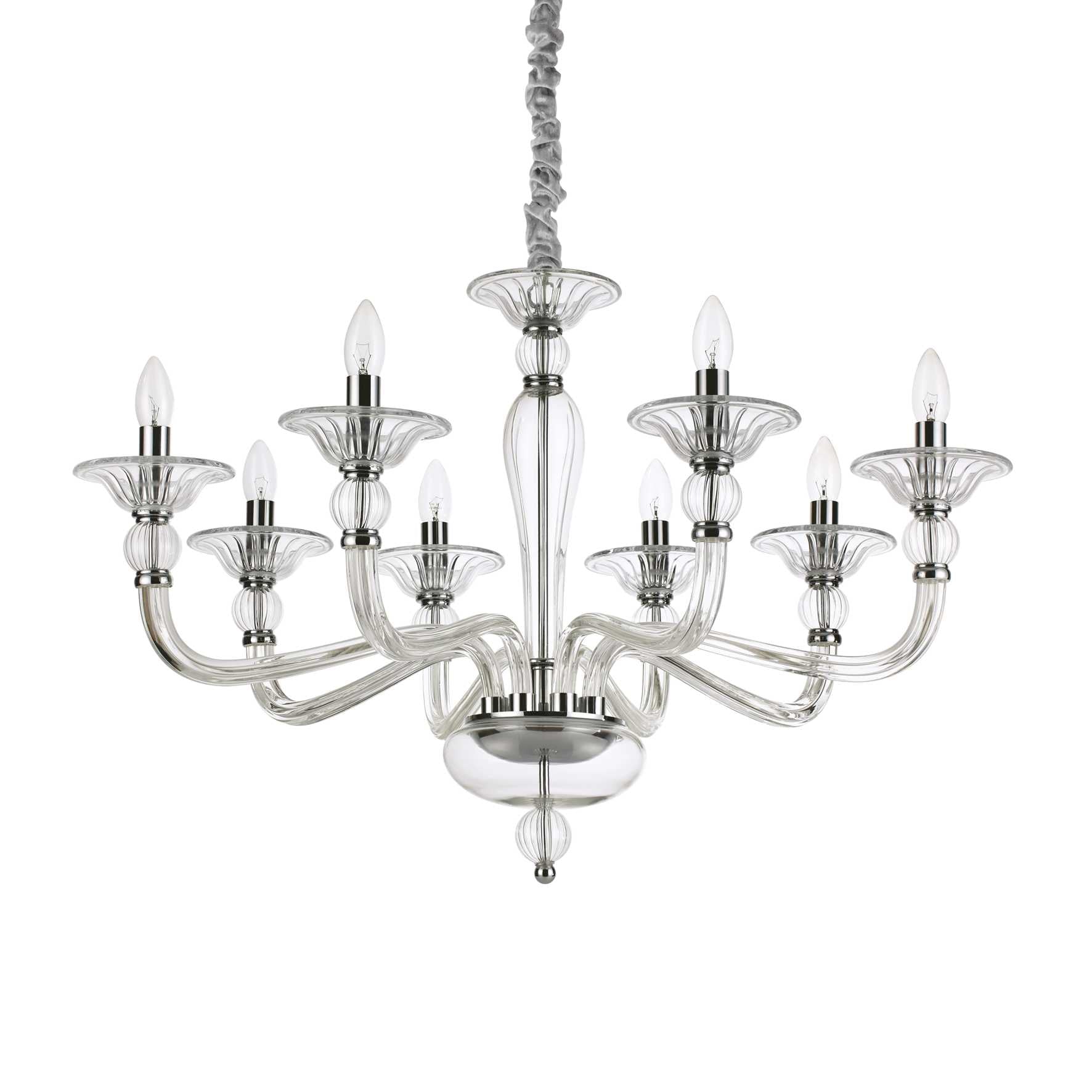 Clear Blown Glass Ideal Lux Chandelier