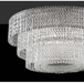 Clear Round Textured Glass Tube Chandelier