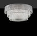 Clear Round Textured Glass Tube Chandelier