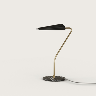 Modern Metal and Marble Table Light