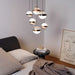 contemporary metal Ideal Lux cluster pendant