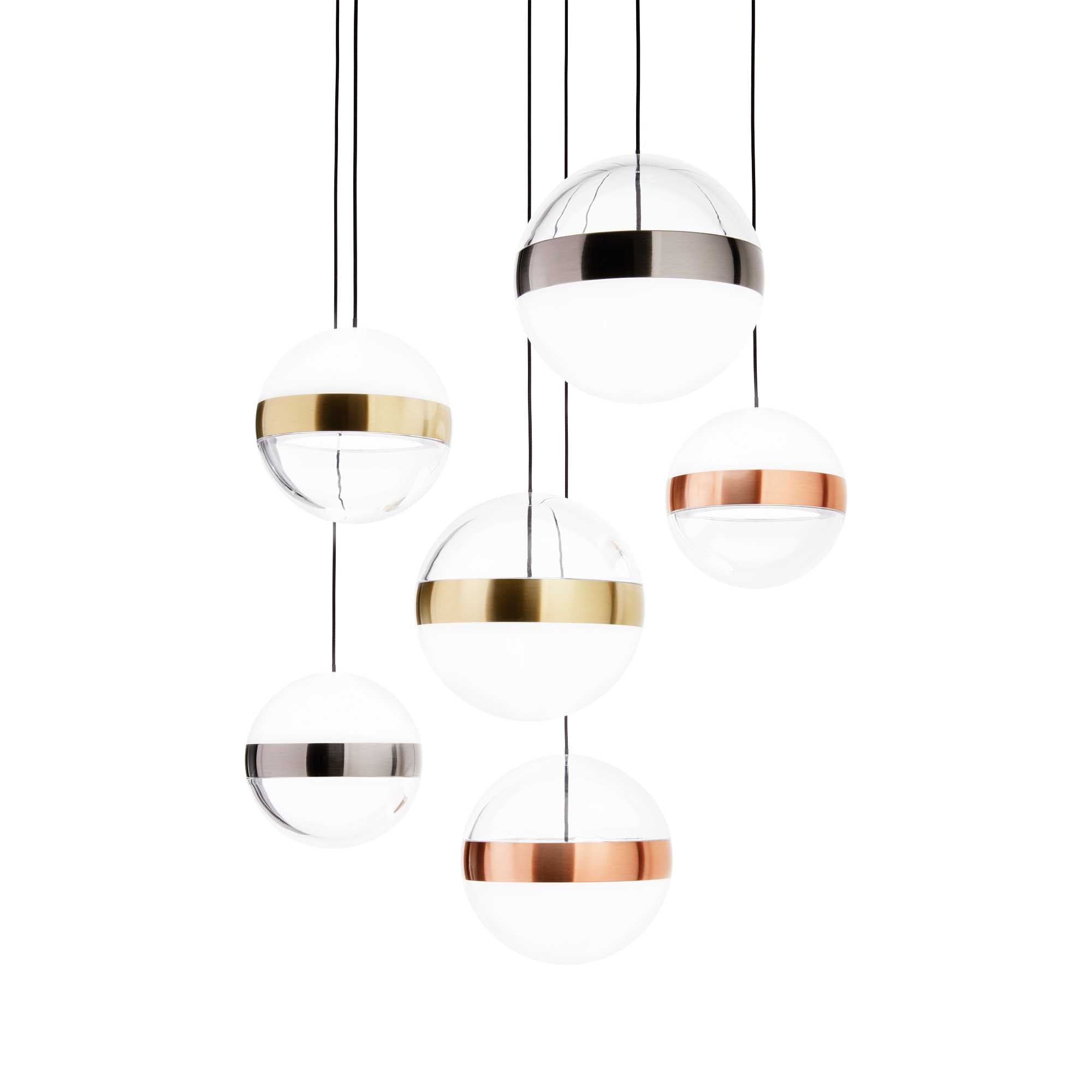 modern metal Ideal Lux cluster pendant