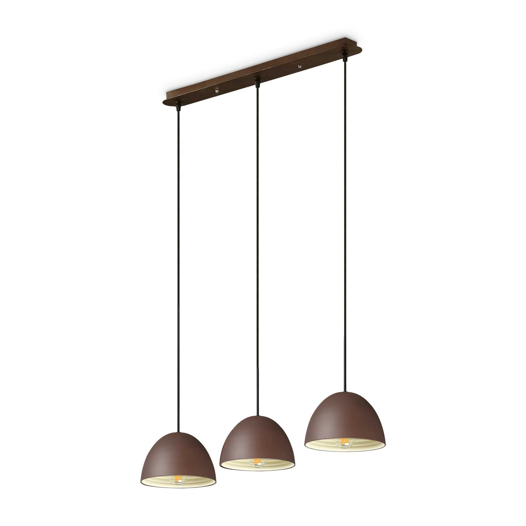 Ideal Lux Contemporary Brown Metal Cluster Pendant