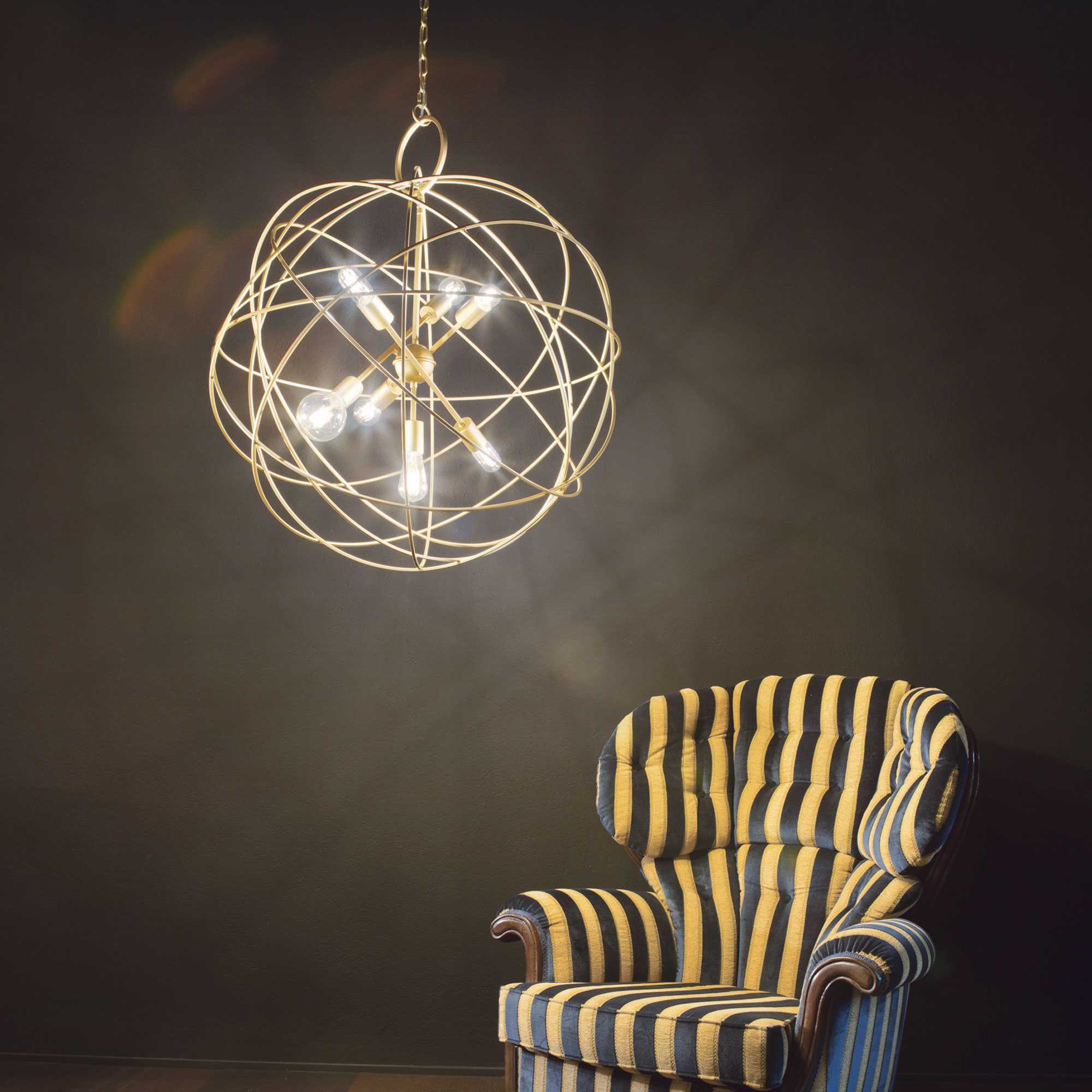 Contemporary Metal Gold Ideal lux Ceiling Pendant