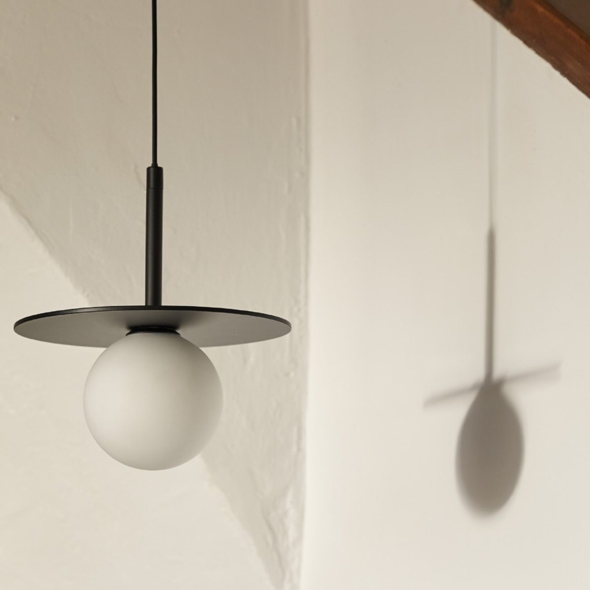 Contemporary Aromas matt black metal ceiling pendant