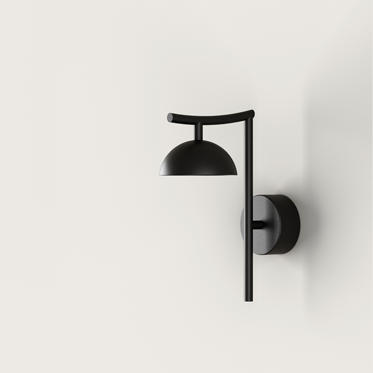 Contemporary black metal wall light