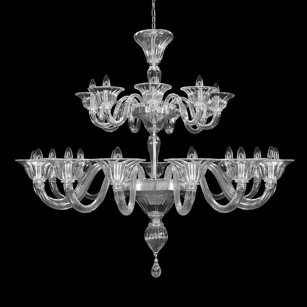 18+9 Lights Murano Crystal Glass Chandelier