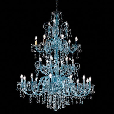 Hand-Blown Antique Four-Tier Fine Venetian Chandelier With 27 Shades And Murano Glass