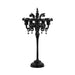 5 Lights Venetian Black Glass Flambeau Lamp