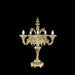 Flambeau 5 Lights Murano Chandelier with Golden Leaf