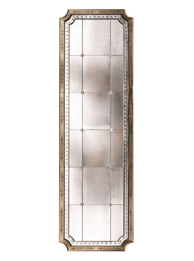 Tall Venetian Mirror With Bronze Glass and Walnut Colour Frame