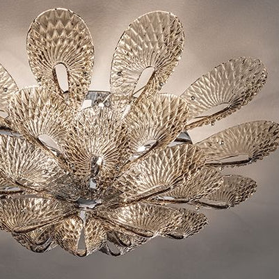 Hand-Blown Exquisite Contemporary Venetian Wall Lamp With Murano Glass