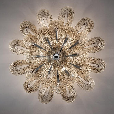 Hand-Blown Exquisite Contemporary Venetian Large Ceiling Lamp With 20 Lights And Murano Glass