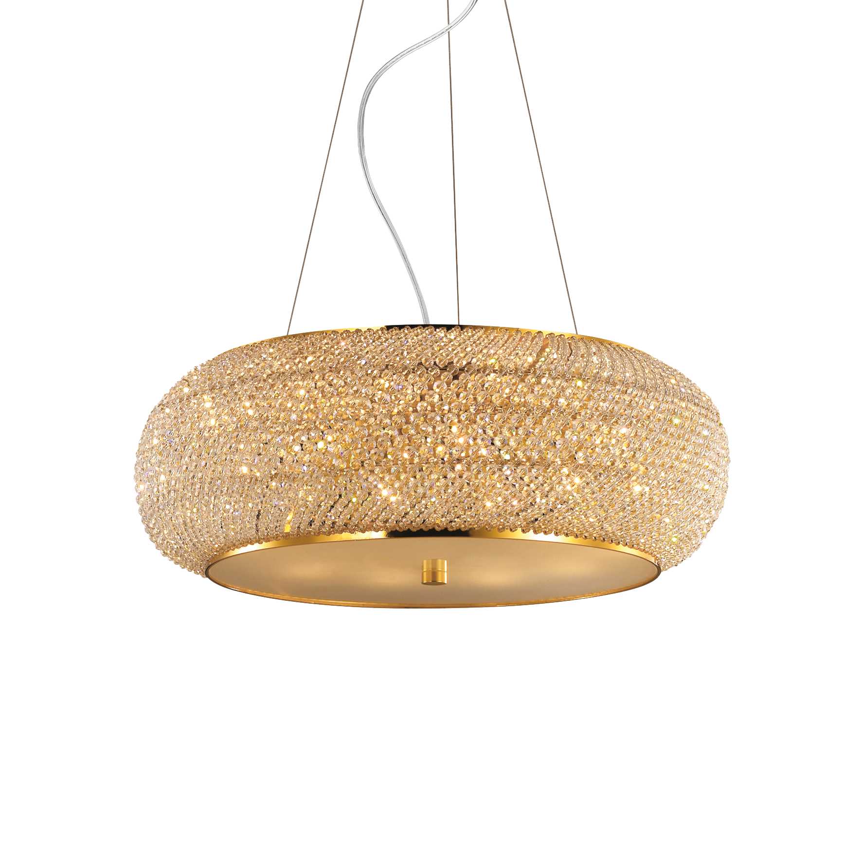 Modern Gold Ideal Lux Crystal Ceiling Pendant