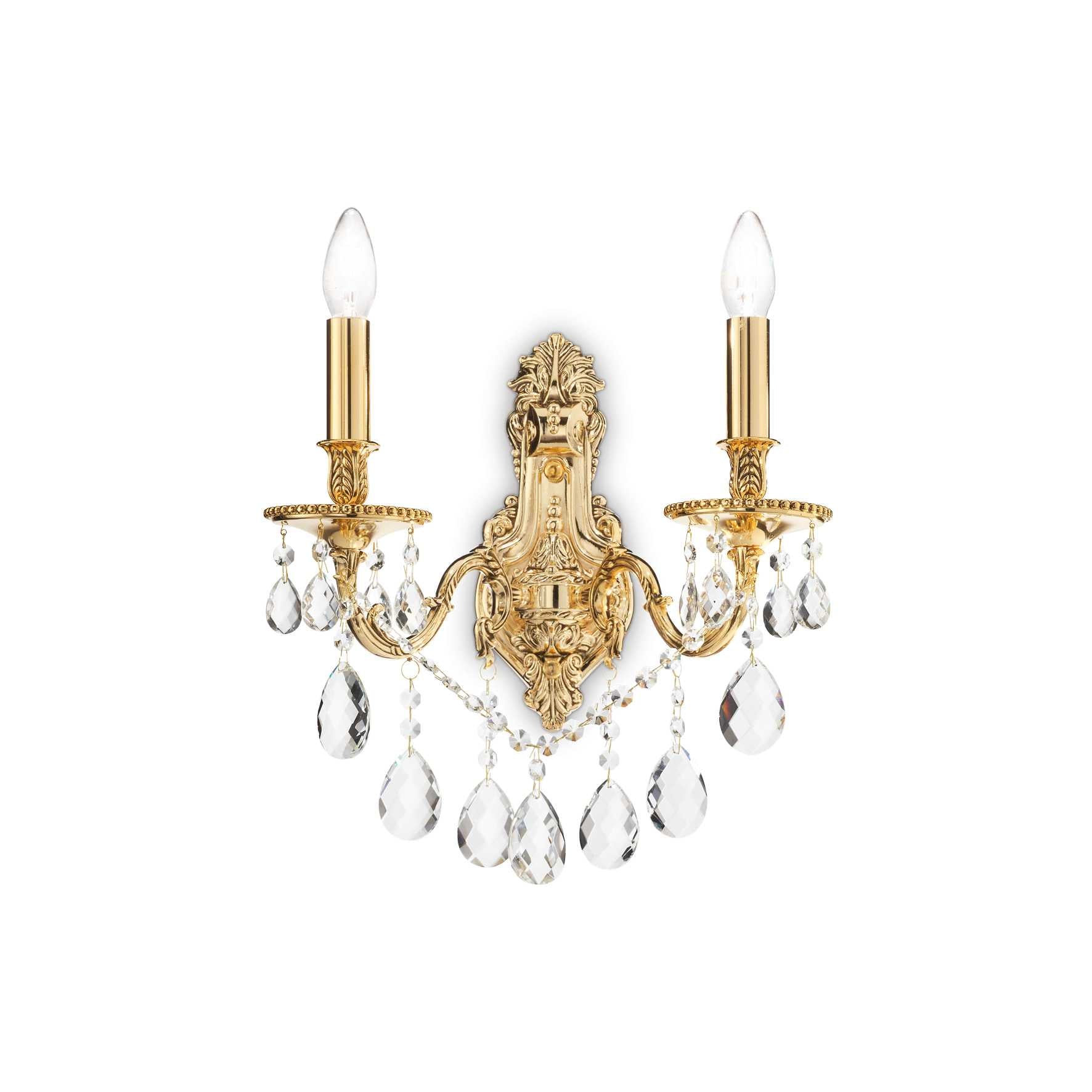 Gold Metal Traditional Ideal Lux Wall Light