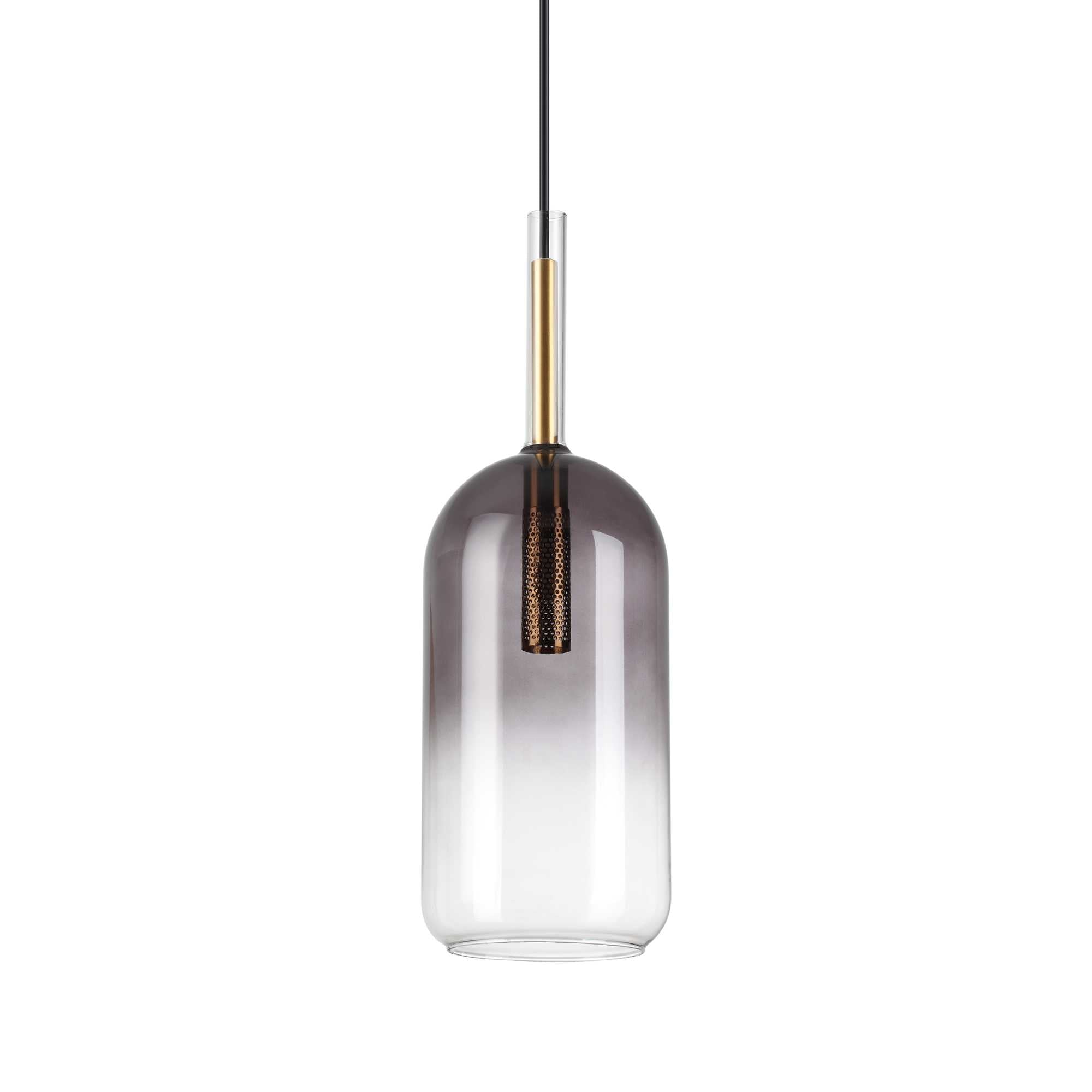 Gold and grey modern glass ceiling light Ideal Lux Empire