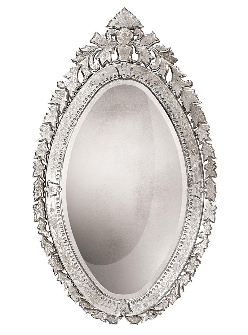 Large Oval Venetian Bevelled Wall Mirror