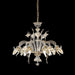 Crystal and Gold Glass Chandelier with 6 Lights