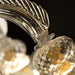 Crystal and Gold Glass Chandelier with 6 Lights